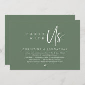 Moderne minimalistische weddenschappen, Partij met Kaart (Voorkant / Achterkant)