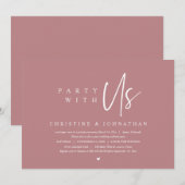 Moderne minimalistische weddenschappen, Partij met Kaart (Voorkant / Achterkant)