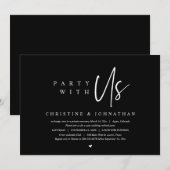 Moderne minimalistische weddenschappen, Partij met Kaart (Voorkant / Achterkant)