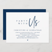 Moderne minimalistische weddenschappen, Partij met Kaart (Voorkant / Achterkant)