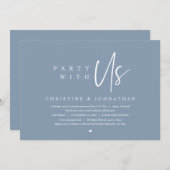 Moderne minimalistische weddenschappen, Partij met Kaart (Voorkant / Achterkant)