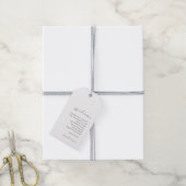 Moderne, minimalistische weddenschappen Welkomstca Cadeaulabel (Met Touw)