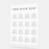 Moderne minimalistische weddenschapskaart acryl bord (Hoek)