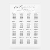 Moderne minimalistische weddenschapskaart acryl bord (Voorkant)