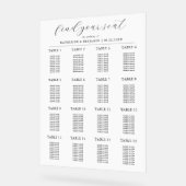 Moderne minimalistische weddenschapskaart acryl bord (Hoek)