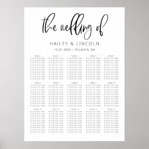 Moderne minimalistische weddenschapskaart poster