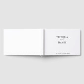 Moderne Minimalistische Wedding Gold Folie Guestbo Gastenboek (Volledig)