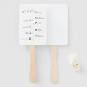 Moderne Minimalistische Wedding Tijdlijn Details K Handwaaier (Voorkant en achterkant)