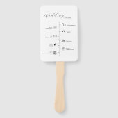 Moderne Minimalistische Wedding Tijdlijn Details K Handwaaier (Voorkant)