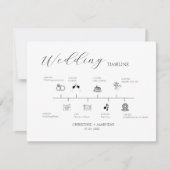 Moderne Minimalistische Wedding Tijdlijn Details K Kaart (Voorkant)