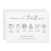 Moderne Minimalistische Wedding Tijdlijn Welkomstk