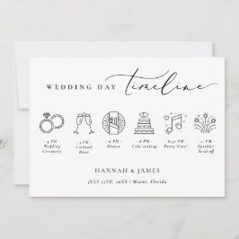 Moderne Minimalistische Wedding Tijdlijn Welkomstk Kaart