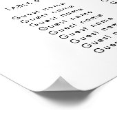 Moderne minimalistische weddingstoelengrafiek poster (Hoek)