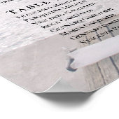 Moderne minimalistische weddingstoelenkaart, 24 ta poster (Hoek)