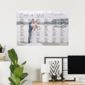 Moderne minimalistische weddingstoelenkaart, 24 ta poster (Thuiskantoor)