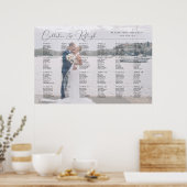 Moderne minimalistische weddingstoelenkaart, 24 ta poster (Keuken)