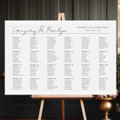 Moderne minimalistische weddingstoelenkaart, 24 ta poster