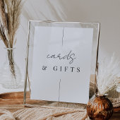 Moderne minimalistische weduwenkaarten en cadeautj poster