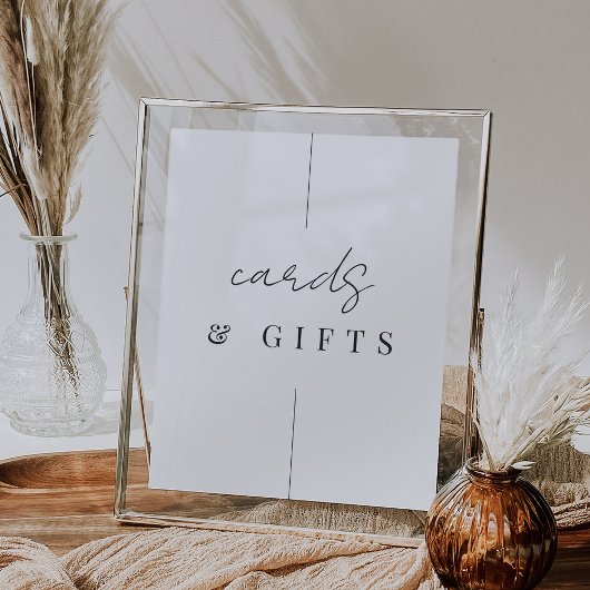 Moderne minimalistische weduwenkaarten en cadeautj poster