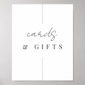 Moderne minimalistische weduwenkaarten en cadeautj poster (Voorkant)