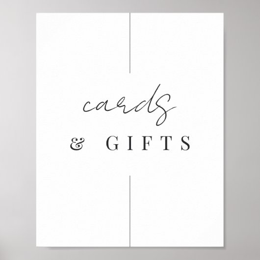 Moderne minimalistische weduwenkaarten en cadeautj poster (Voorkant)