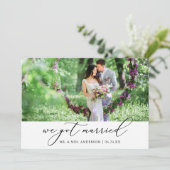 Moderne minimalistische weduwfoto aankondiging (Staand voorkant)