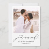 Moderne minimalistische weduwfoto aankondiging (Voorkant)