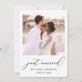 Moderne minimalistische weduwfoto aankondiging