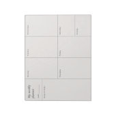 Moderne minimalistische weekplanner notitieblok (Linkerzijde)