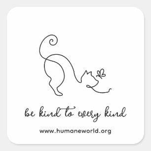 Moderne Minimalistische Wees Vriendelijk Voor Elke Vierkante Sticker
