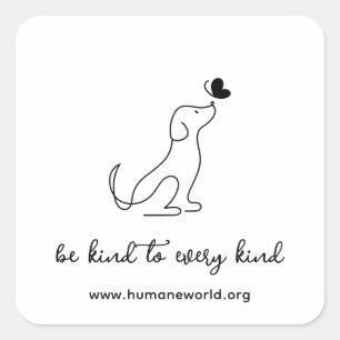 Moderne Minimalistische Wees Vriendelijk Voor Elke Vierkante Sticker
