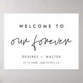 Moderne minimalistische welkom in onze Forever Poster (Voorkant)