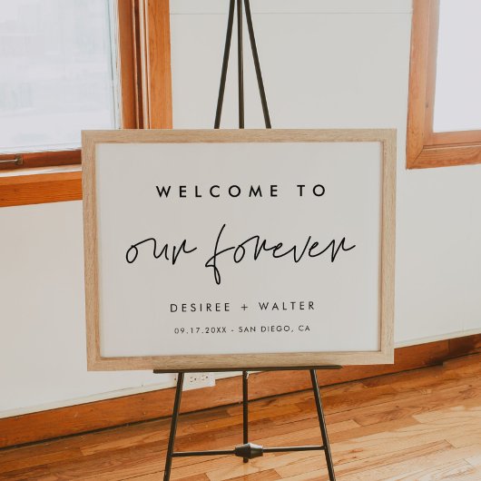 Moderne minimalistische welkom in onze Forever Poster