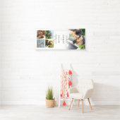 Moderne minimalistische welkomstfoto bruiloft spandoek (Insitu)