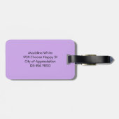 Moderne minimalistische wereldreiziger op maat bagagelabel (Achterkant horizontaal)