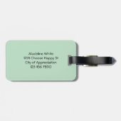 Moderne minimalistische wereldreiziger op maat bagagelabel (Achterkant horizontaal)