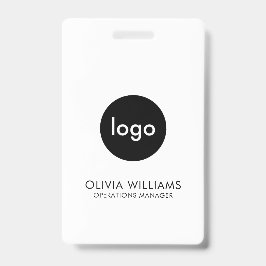 Moderne minimalistische werknemer ID Business Logo Badge