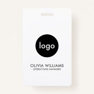 Moderne minimalistische werknemer ID Business Logo Badge