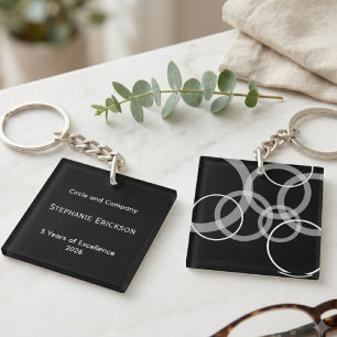 Moderne minimalistische werknemersonderscheiding b sleutelhanger