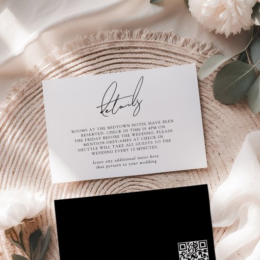 Moderne Minimalistische & Whimsical Script Details Kaart