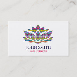 Moderne minimalistische White Gold Lotus Yoga Inst Visitekaartje