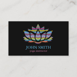 Moderne minimalistische White Gold Lotus Yoga Inst Visitekaartje