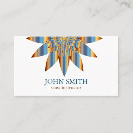 Moderne minimalistische White Lotus Yoga Instructo Visitekaartje