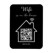 Moderne minimalistische WiFi QR Code Flexibele fot Magneet (Verticaal)