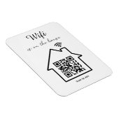 Moderne minimalistische WiFi QR Code Flexibele fot Magneet (Rechterzijde)
