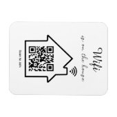 Moderne minimalistische WiFi QR Code Flexibele fot Magneet (Horizontaal)