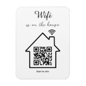 Moderne minimalistische WiFi QR Code Flexibele fot Magneet (Verticaal)