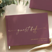 Moderne Minimalistische Wijn Script Trouwdag Gastenboek