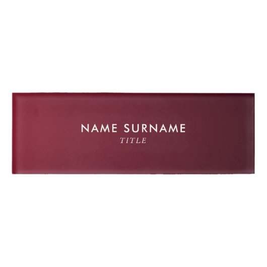 Moderne minimalistische wijnsteengradiënt Luxe afb Naambadge (Voorkant)