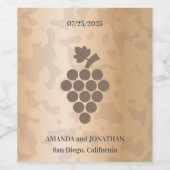 Moderne minimalistische wijnzegeletikettering wijn etiket (Enkel label)